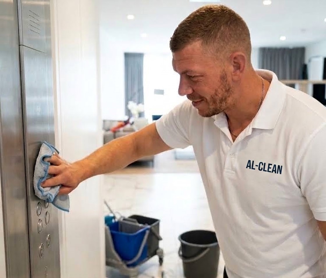 Professionnel AL-CLEAN en intervention de nettoyage